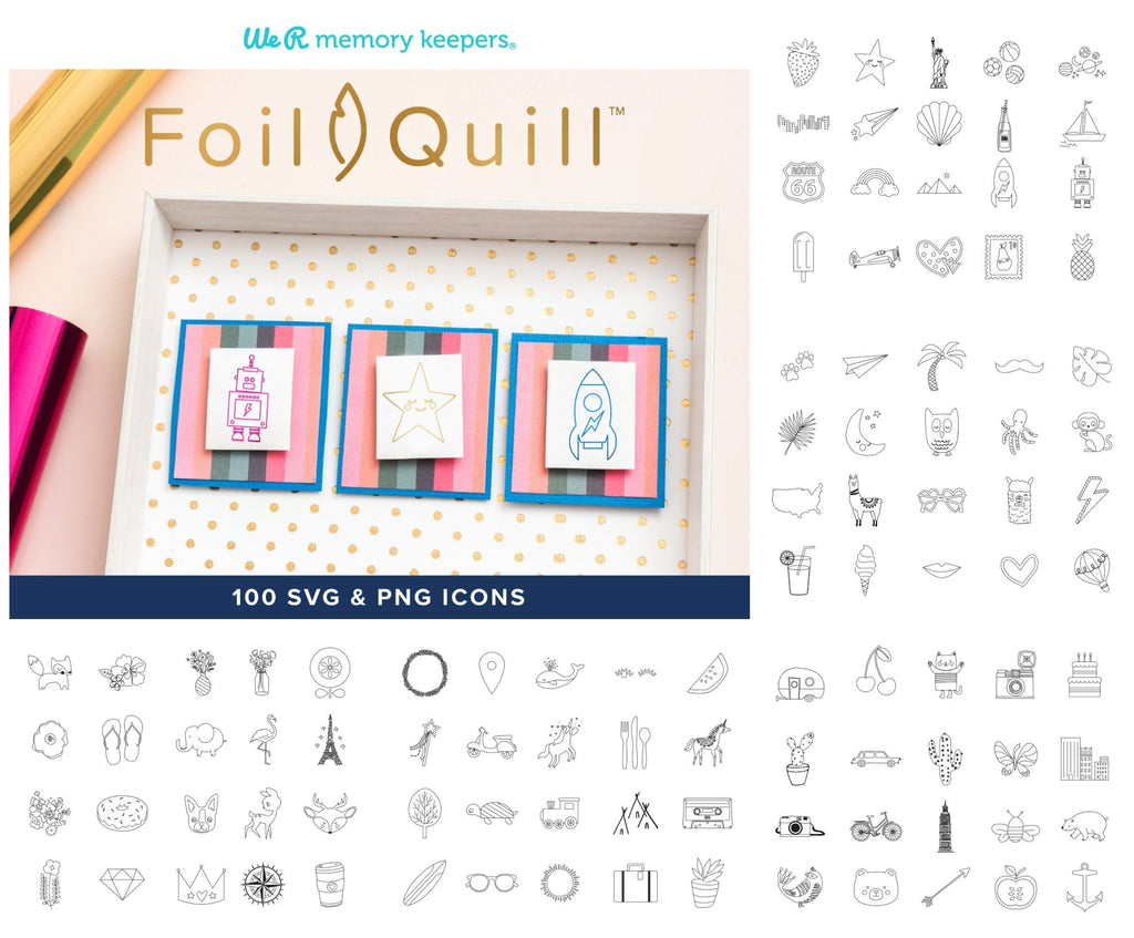 100 Popular SVG Foil Quill Design Bundle